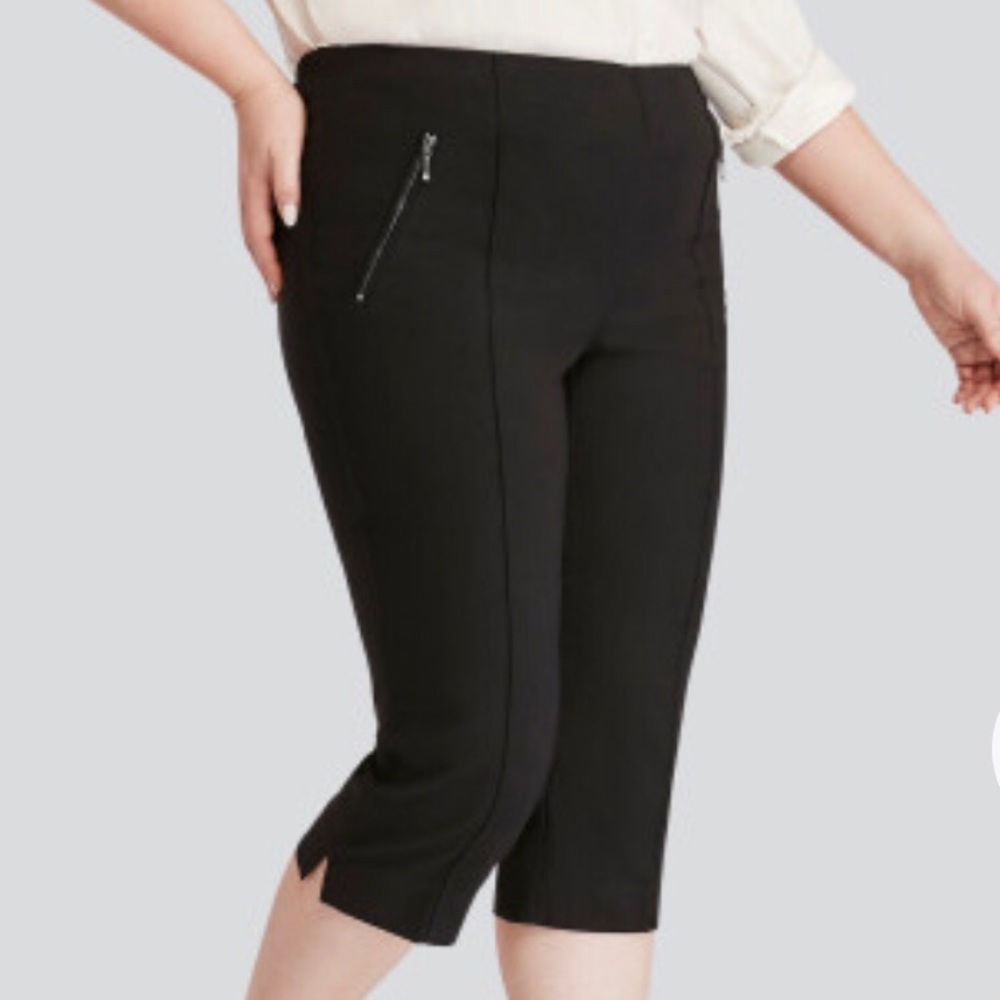 Michel Studio Women's Black Capri Pants NWT 1085 - Picture 1 of 6